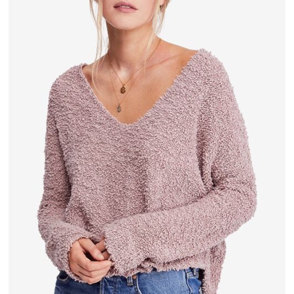 Free people popcorn pullover knit sweater